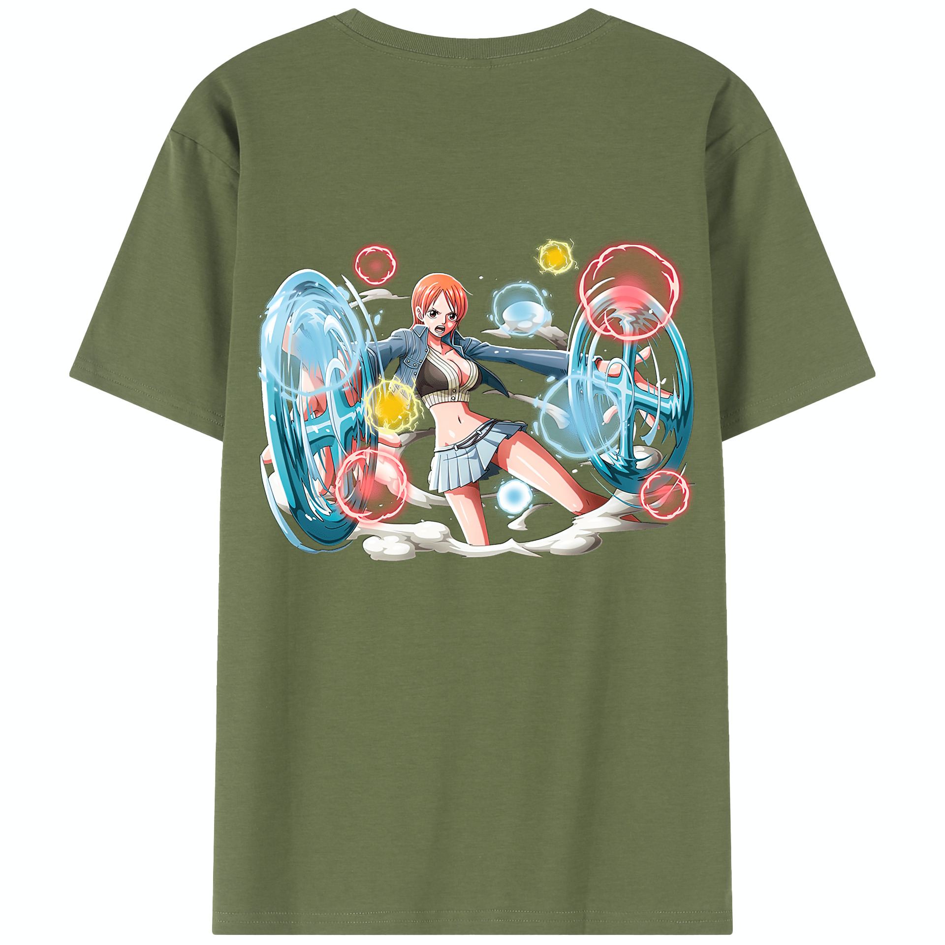 ワンピース ナミ ONE PIECE Nami 綿100％半袖Tシャツ（背面プリント）